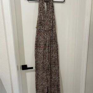 Free People halter long dress. Cheetah print. Size 0